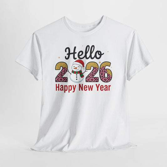 Hello 2026 Happy New Year Unisex Tee