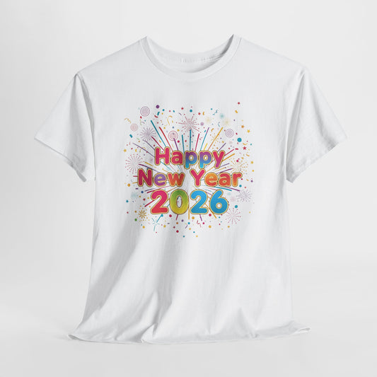 Happy New Year 2026 Unisex Heavy Cotton Tee