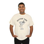 Quittin' Time Champagne Glass Illustration Tee | Retro Cocktail Shirt
