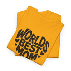 Worlds Best Mom heart graphic T-Shirt | Mother's Day typography tee