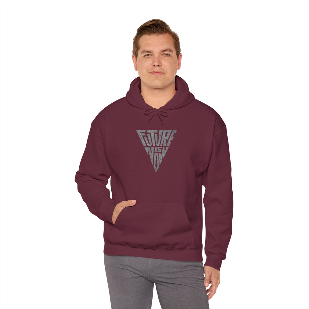 Future Vision Triangle Hoodie | Geometric Typographic Logo