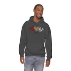 Valentine's Day Hoodie | Love Script Arrow with Plaid Leopard Heart