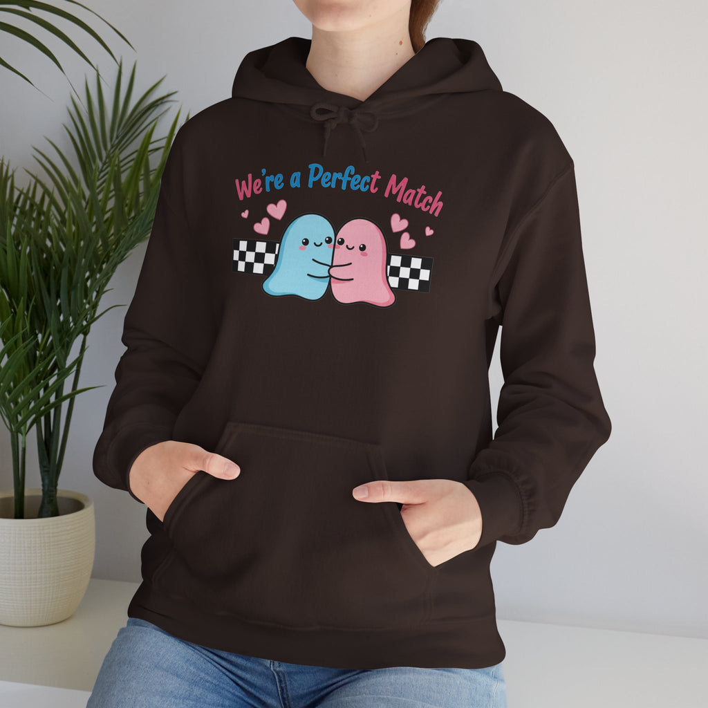 Valentine's Day We're a Perfect Match Hoodie | Cute Ghost Couple