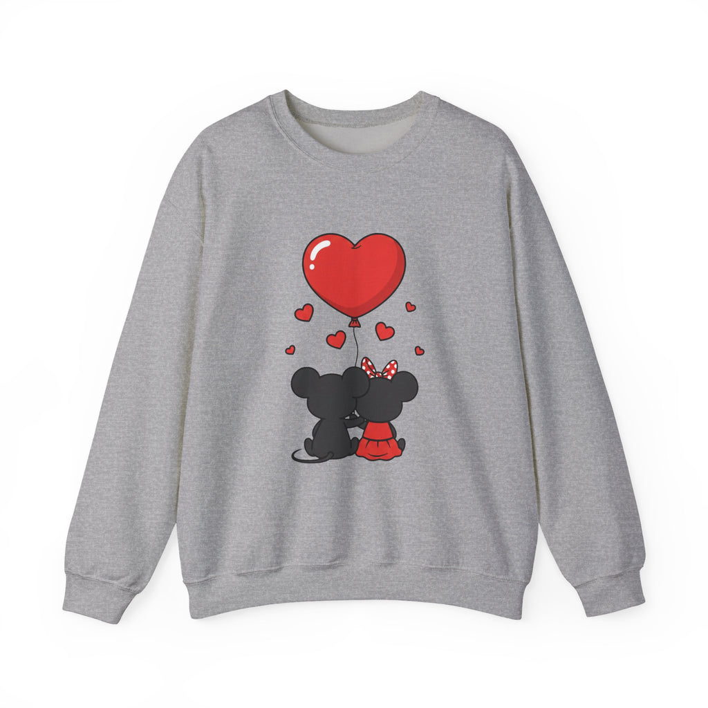 Valentine's Day Kissing Mice Sweatshirt | Cute Couple Mouse Love Crewneck