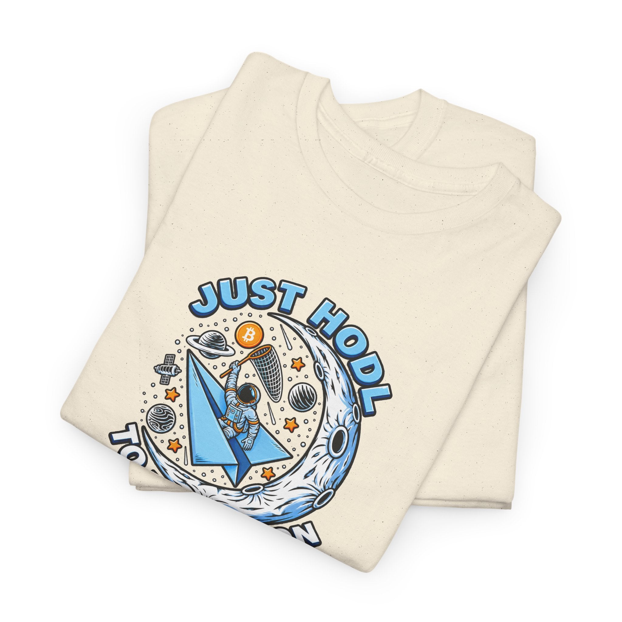 Just HODL to the Moon T-Shirt | Crypto Rocket Moon Graphic Tee