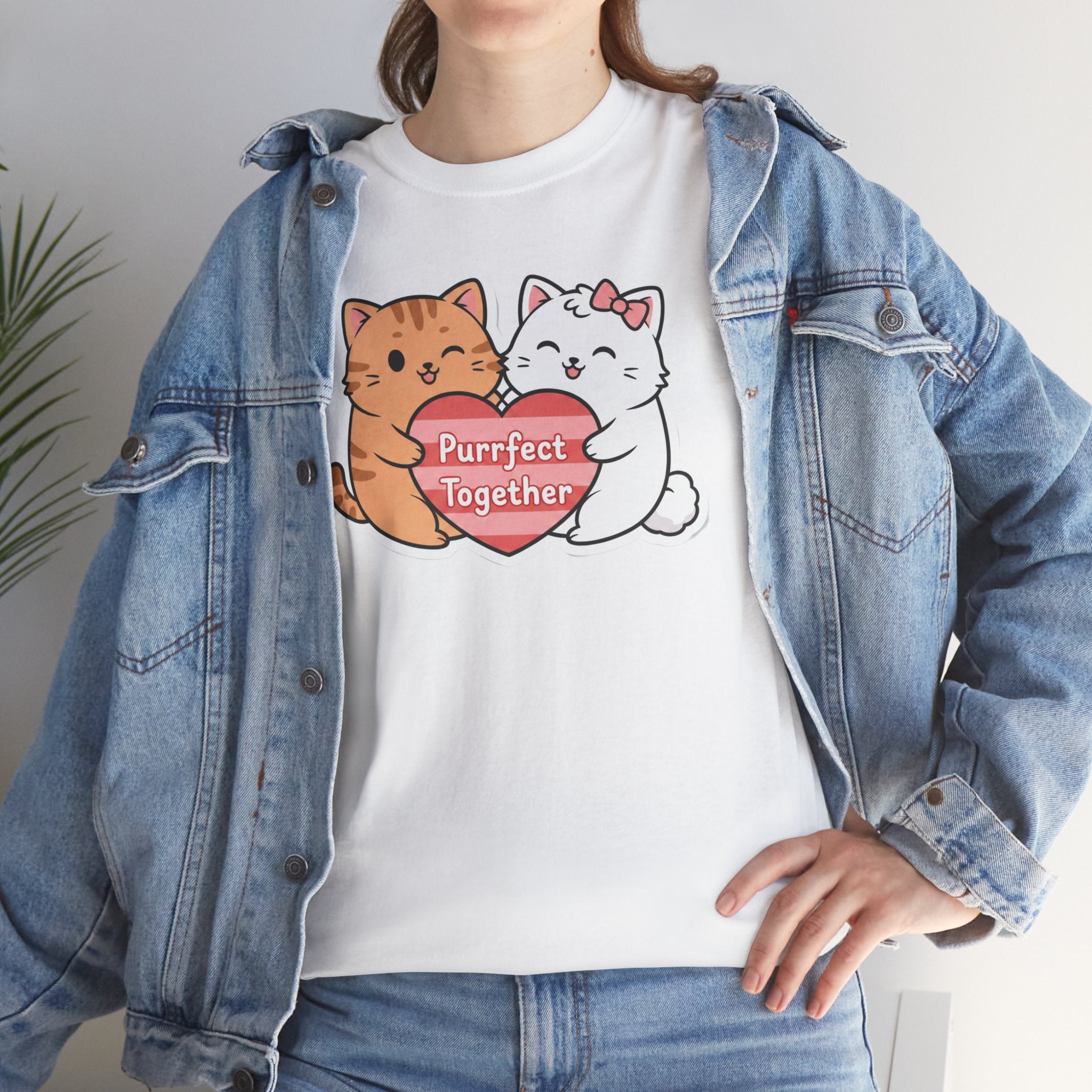 Love & Kittens: Purrfect Together Valentine's Day T-shirt