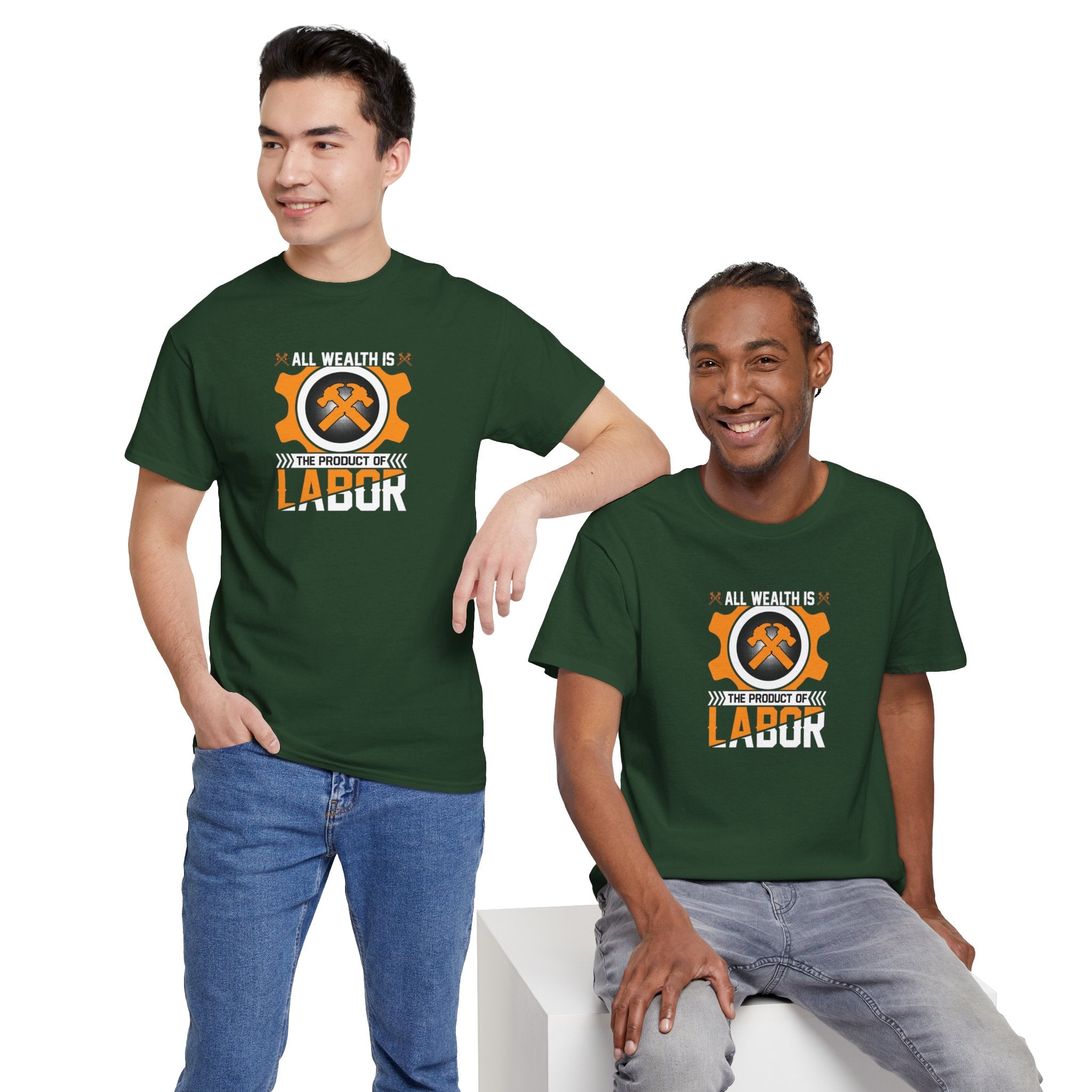 All Wealth Is The Product Of Labor T-Shirt | Mining Tools Graphic Tee