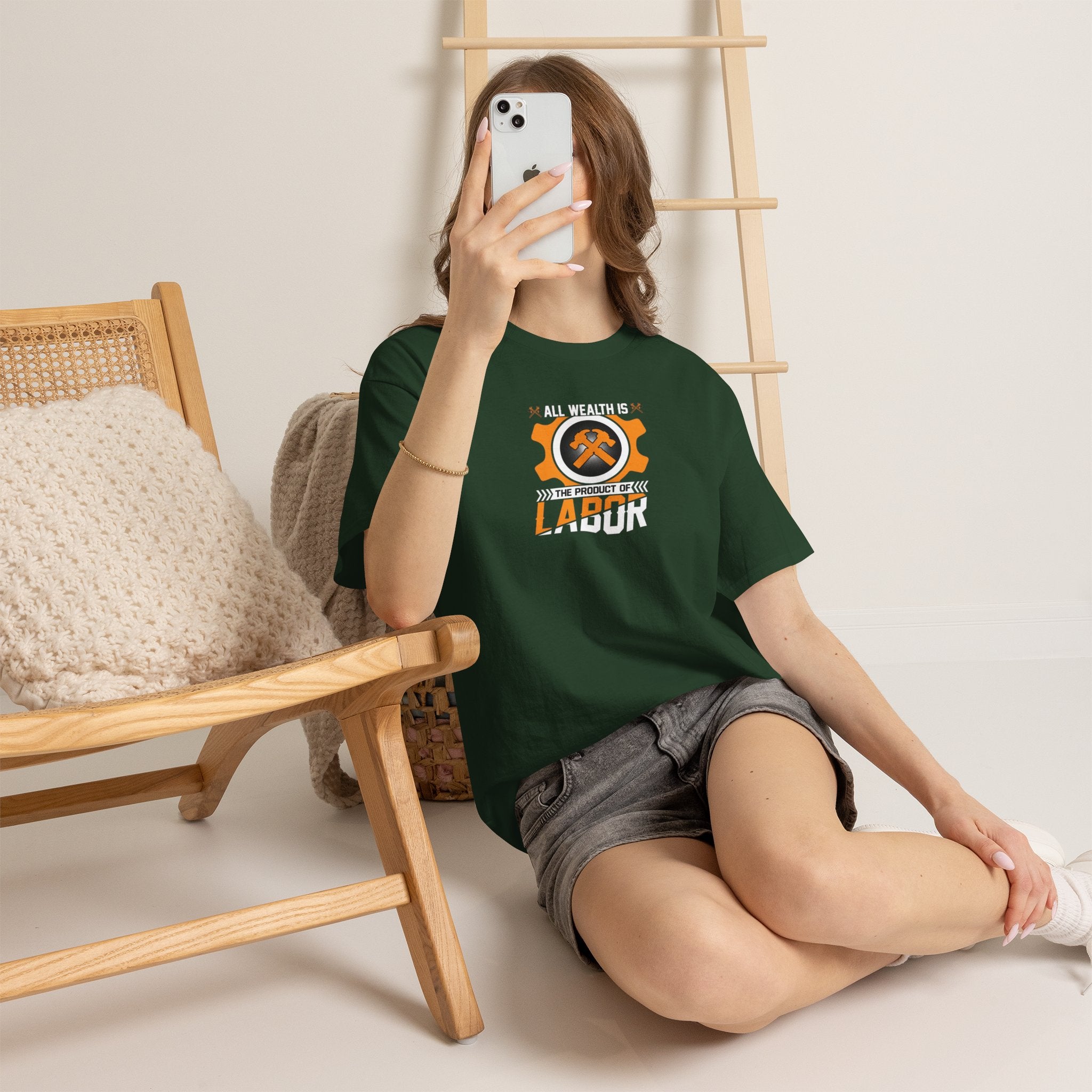 All Wealth Is The Product Of Labor T-Shirt | Mining Tools Graphic Tee
