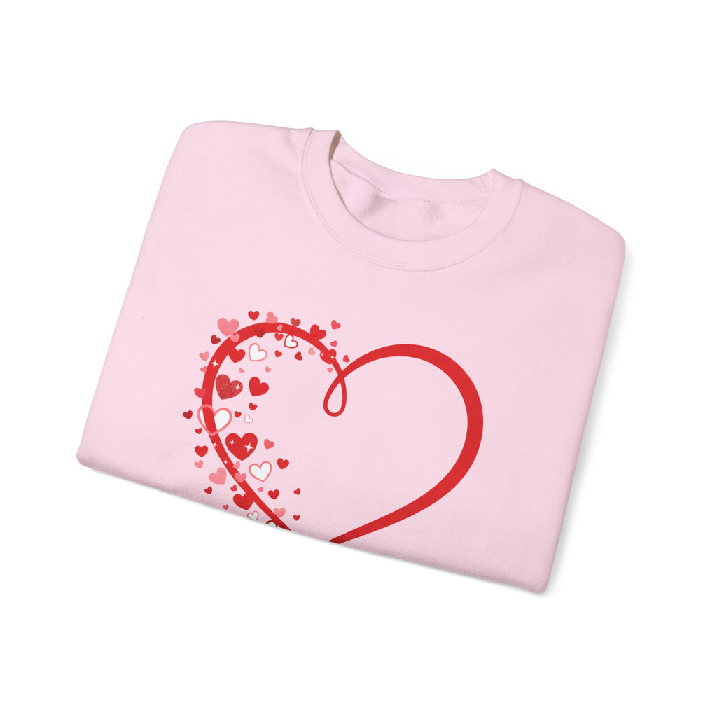 Valentine's Day Red Heart Swirl Sweatshirt | Valentine Heart Crewneck