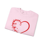 Valentine's Day Red Heart Swirl Sweatshirt | Valentine Heart Crewneck