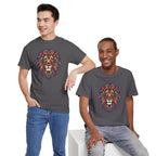 Colorful Geometric Lion T-Shirt | Vibrant Tribal Lion Tee, Graphic Animal Shirt