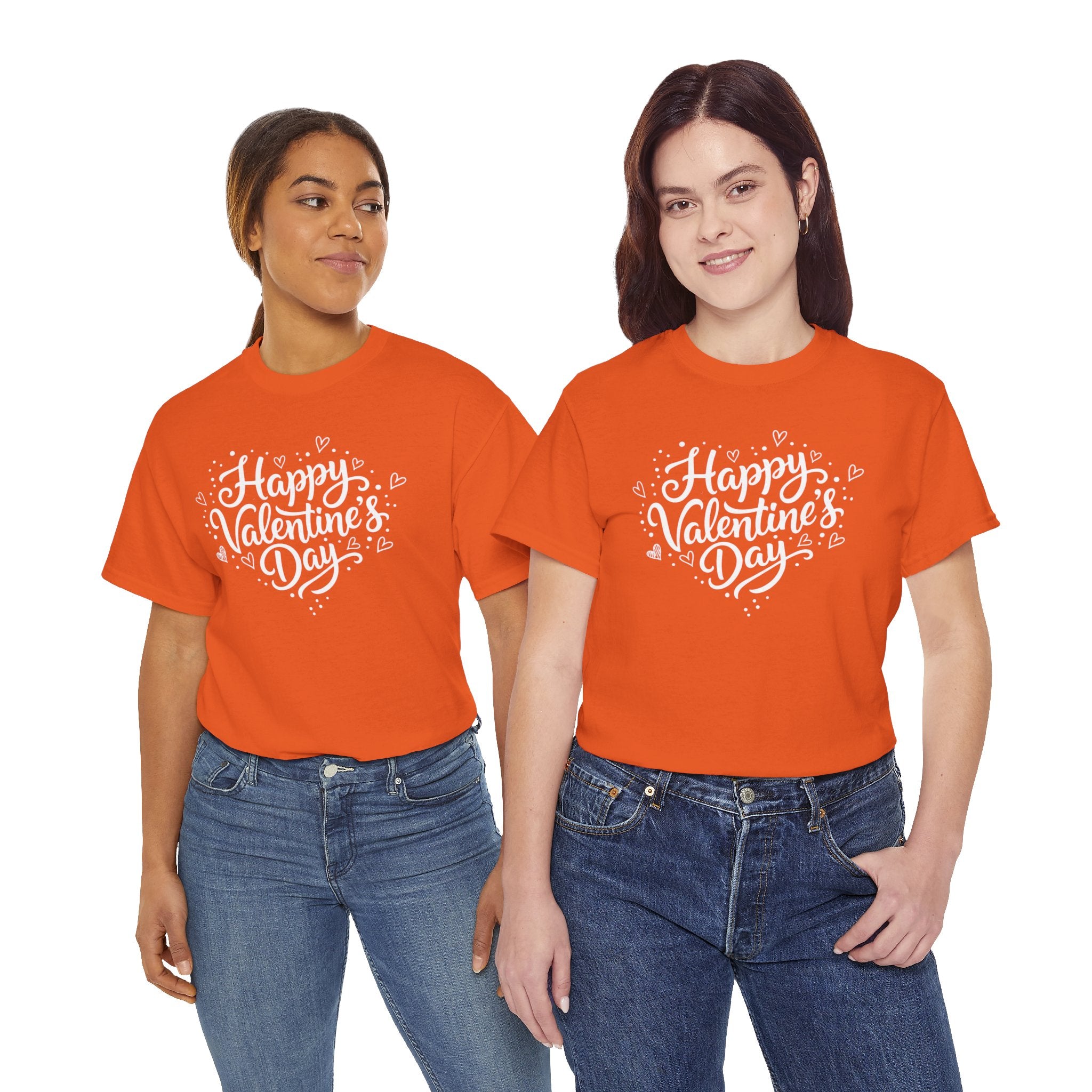Happy Valentine's Day T-Shirt | Heart Script Design, Valentine's Apparel