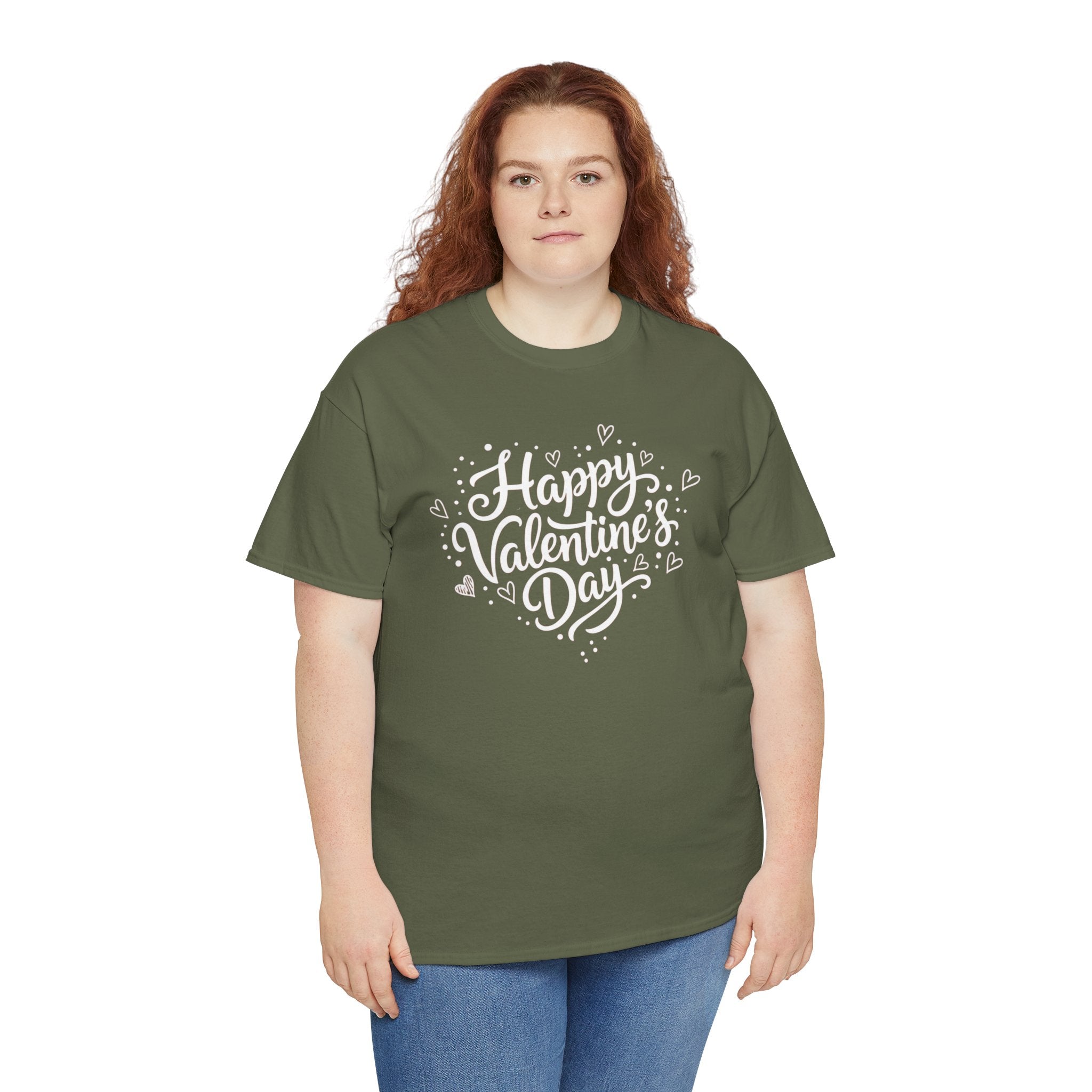 Happy Valentine's Day T-Shirt | Heart Script Design, Valentine's Apparel