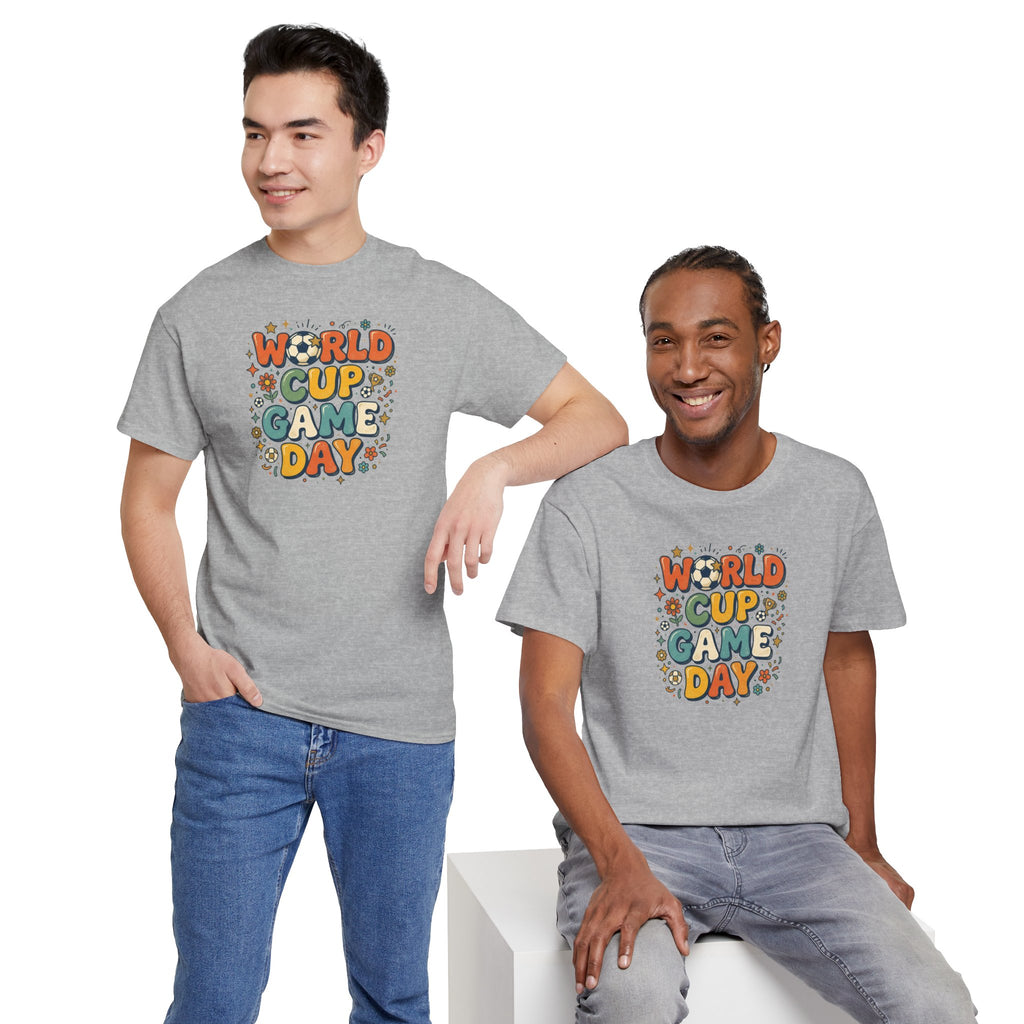 World Cup Game Day T-Shirt | Soccer Football Fan Tee, Retro Bubble Letter Design