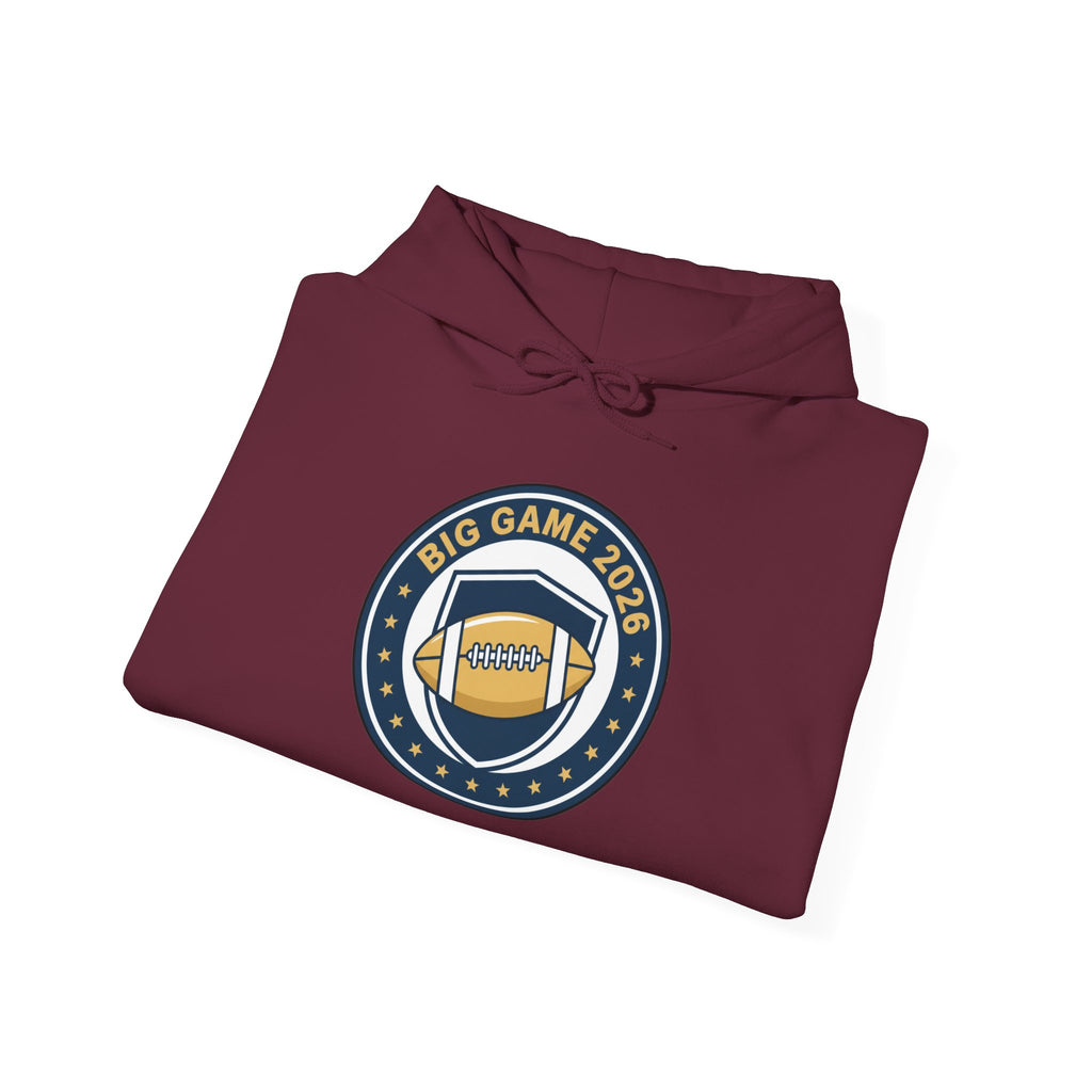 Big Game 2026 Football Badge Hoodie | Sports Logo Apparel