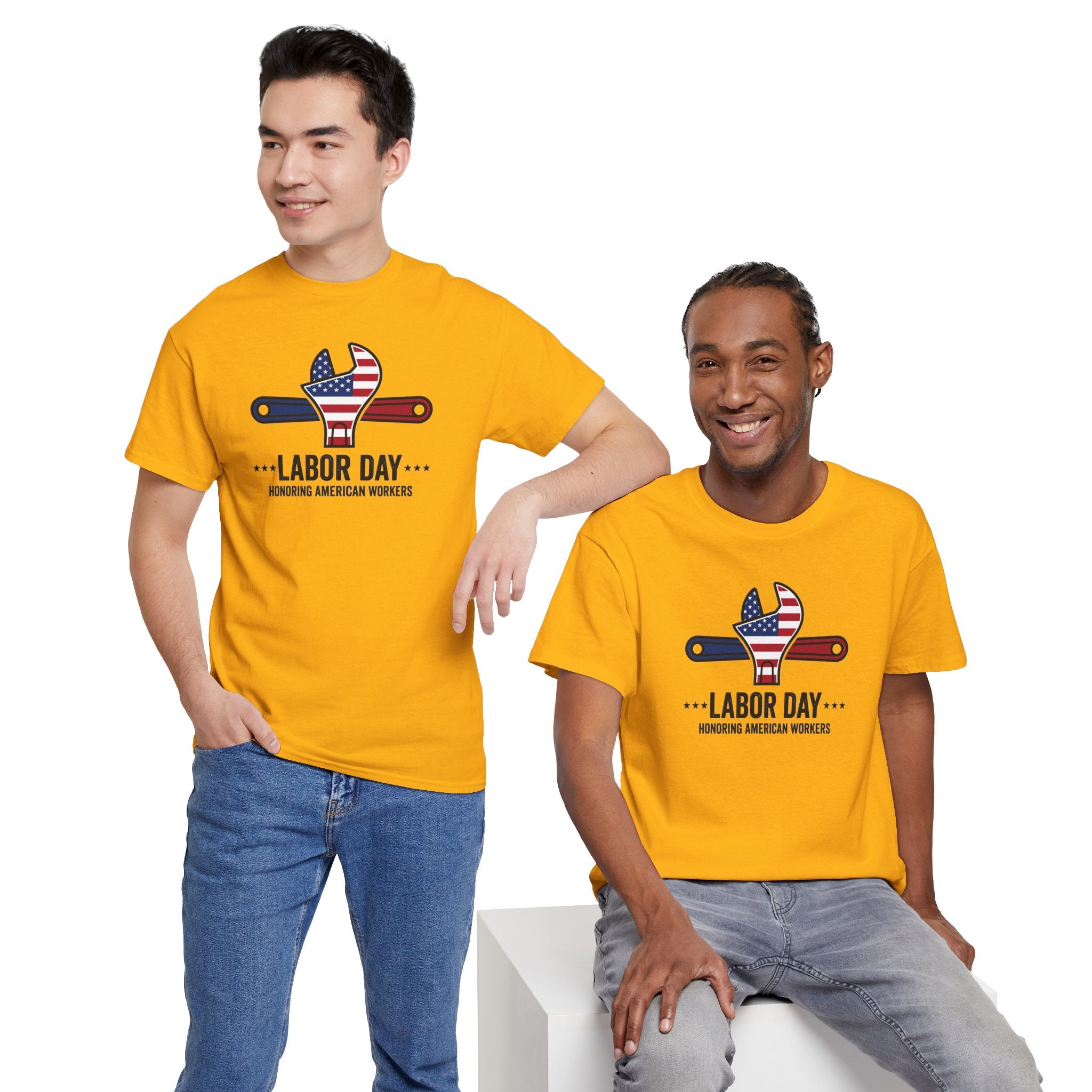 American Flag Wrench Labor Day Tee | Honoring American Workers