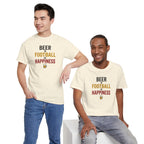 Beer + Football = Happiness T-Shirt | Football Fan Tee, Beer Lover Shirt