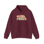 Girl Power retro floral Hoodie | Feminist 70s style sweatshirt