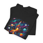 Galaxy Fox, T-Shirt | Cosmic Fox Illustration, Colorful Space Art