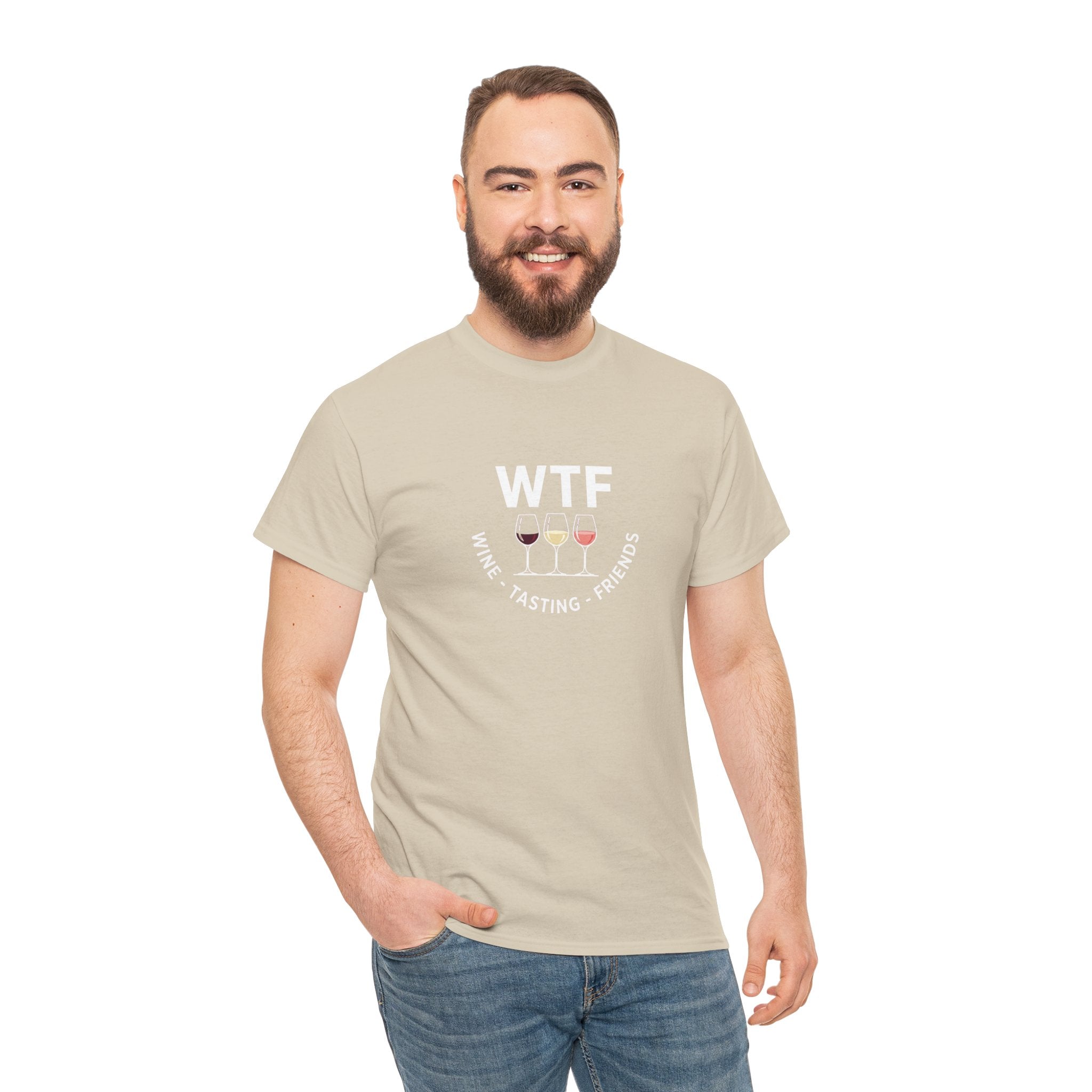 WTF Wine Tasting Friends Tee | Wine Glasses Logo T-Shirt