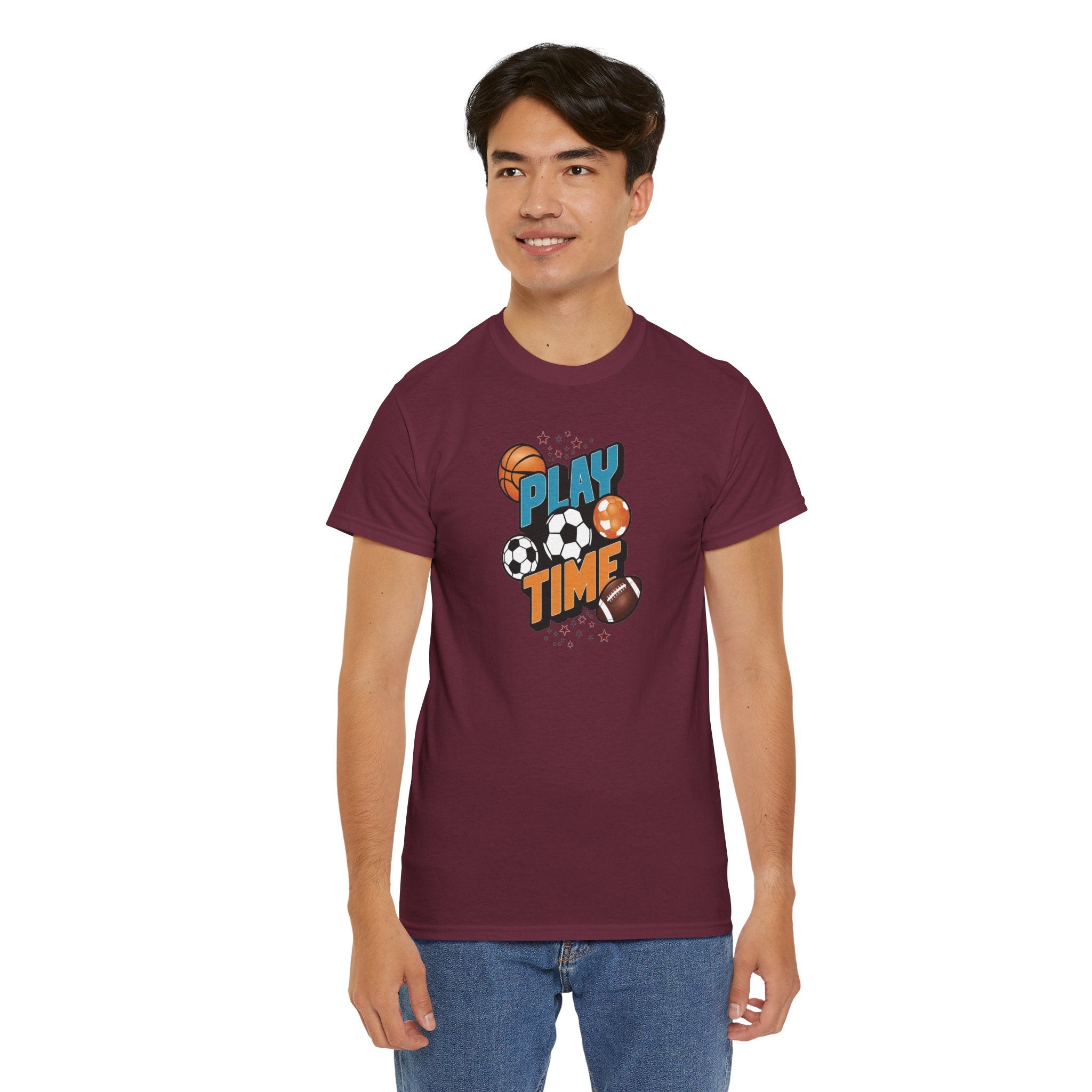 Play Time Sports graphic tee | Kids sports balls design