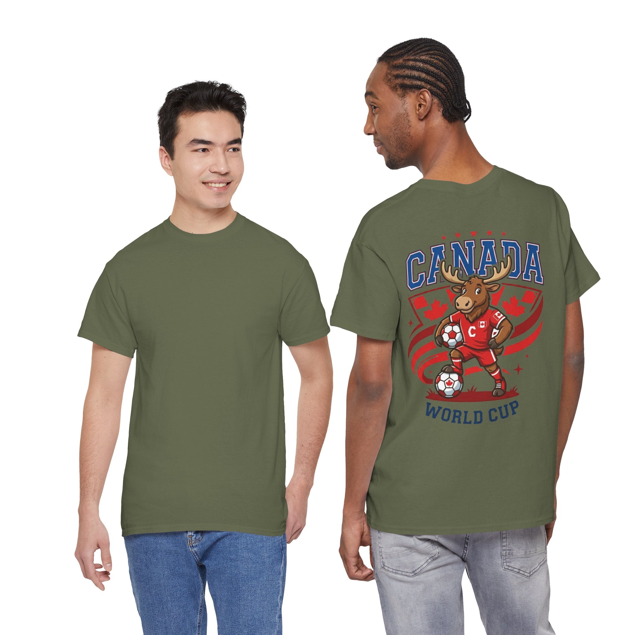 Canada Moose Soccer World Cup Tee | Canadian Flag Football Shirt