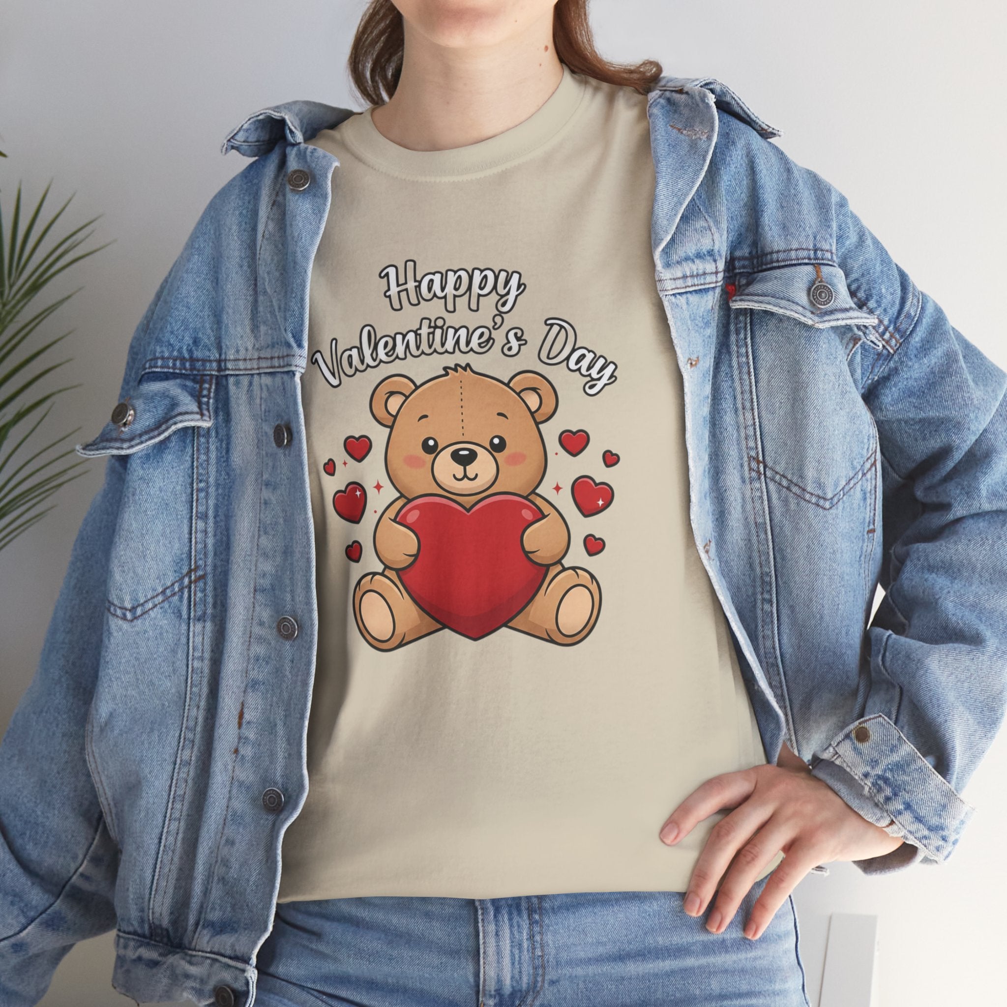 Happy Valentine's Day Teddy Bear T-Shirt | Cute Heart Love Tee