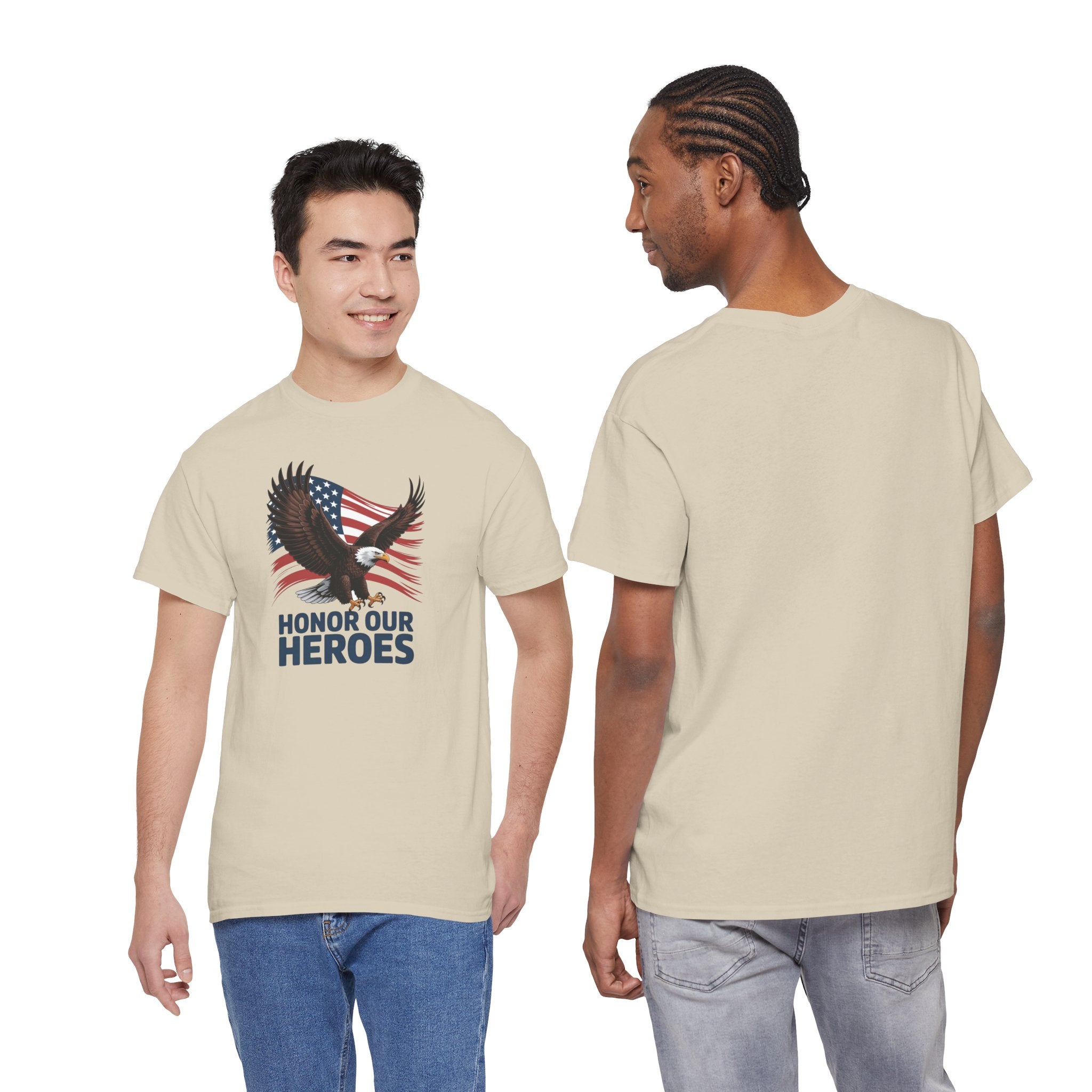 Honor Our Heroes Eagle T-Shirt | American Flag Patriotic Tee