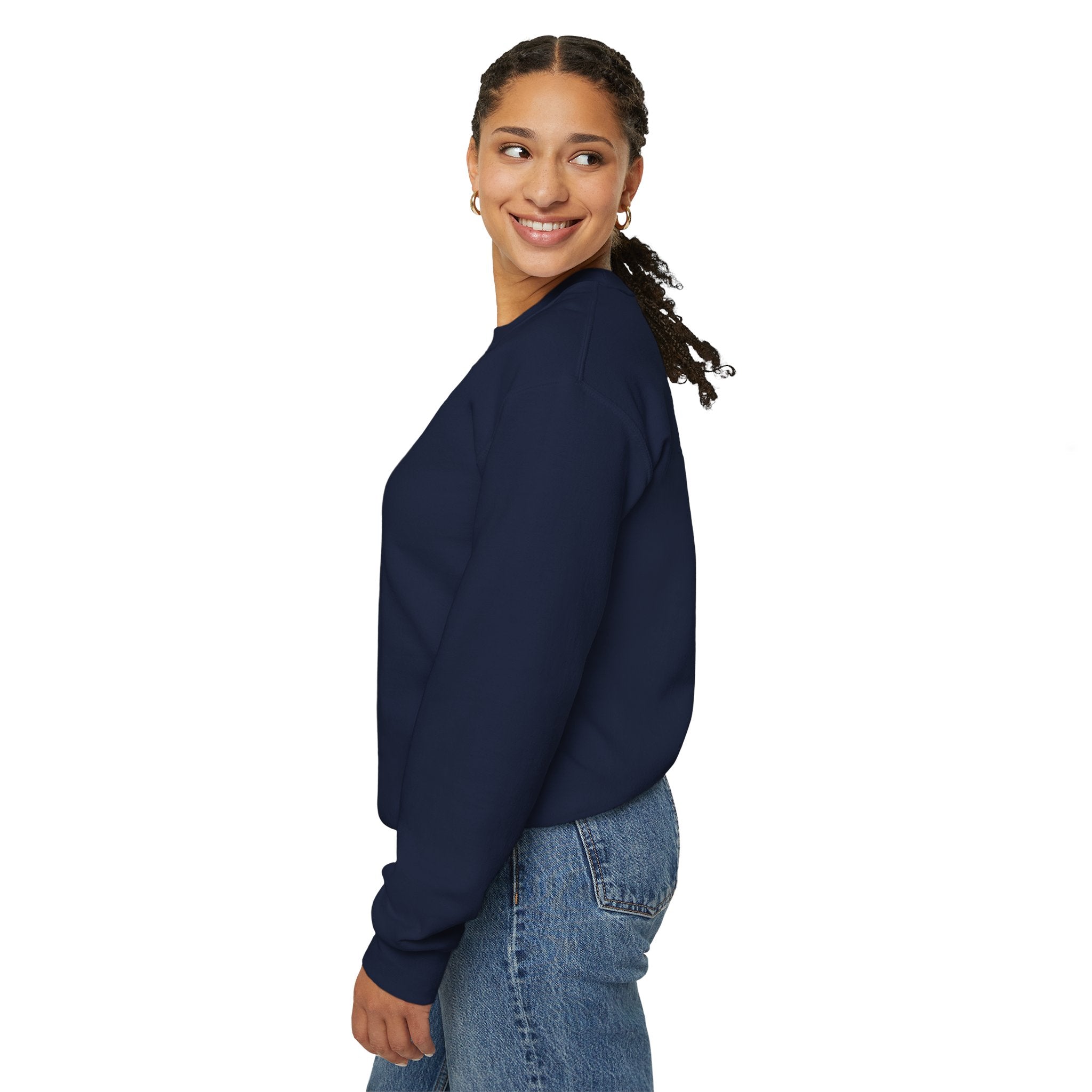 Awesome Block Letter Sweatshirt | Bold Typography Crewneck, Black