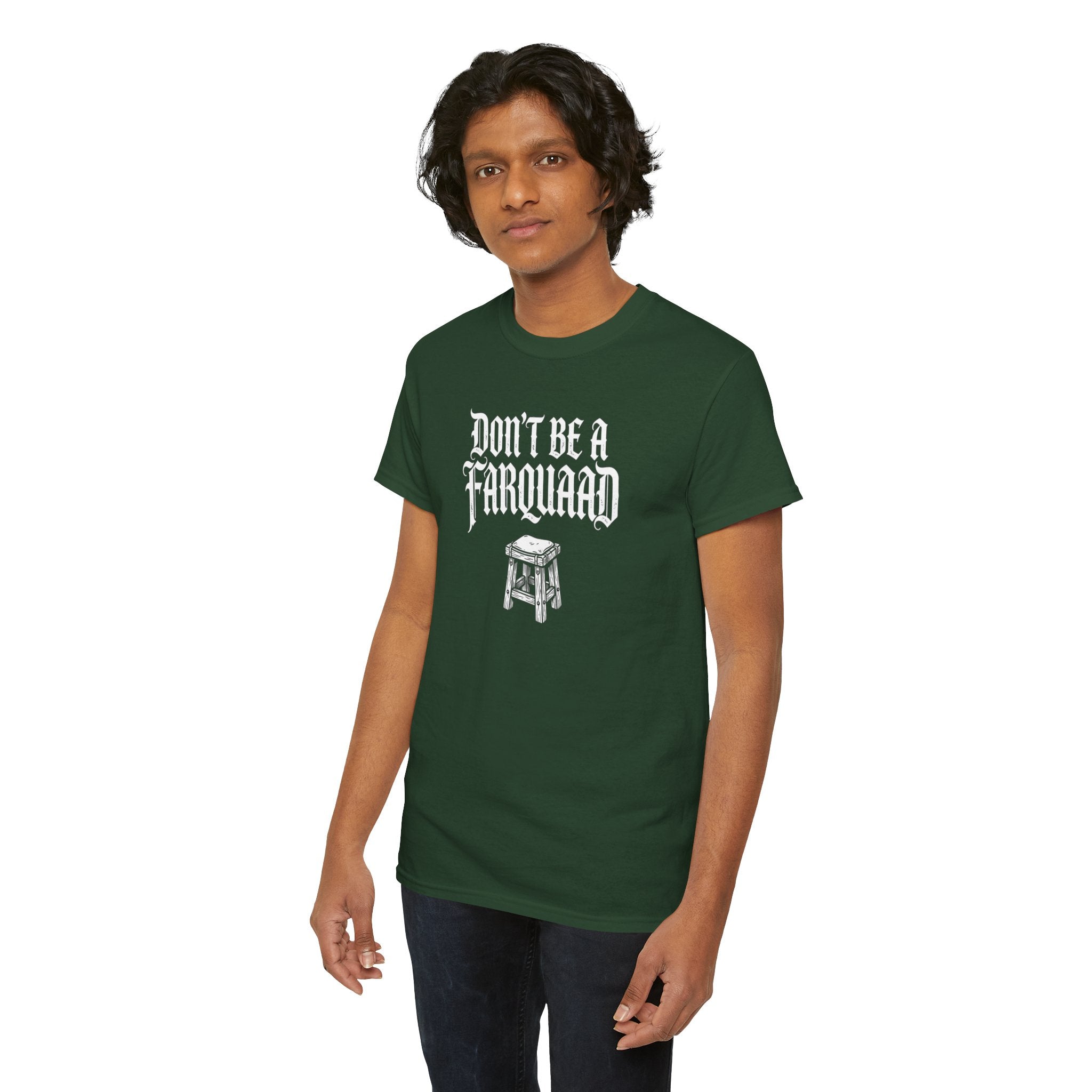 Don't Be a Farquaad Stool T-Shirt | Shrek Parody, Gothic Text
