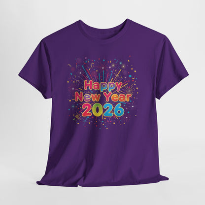 Happy New Year 2026 Unisex Heavy Cotton Tee