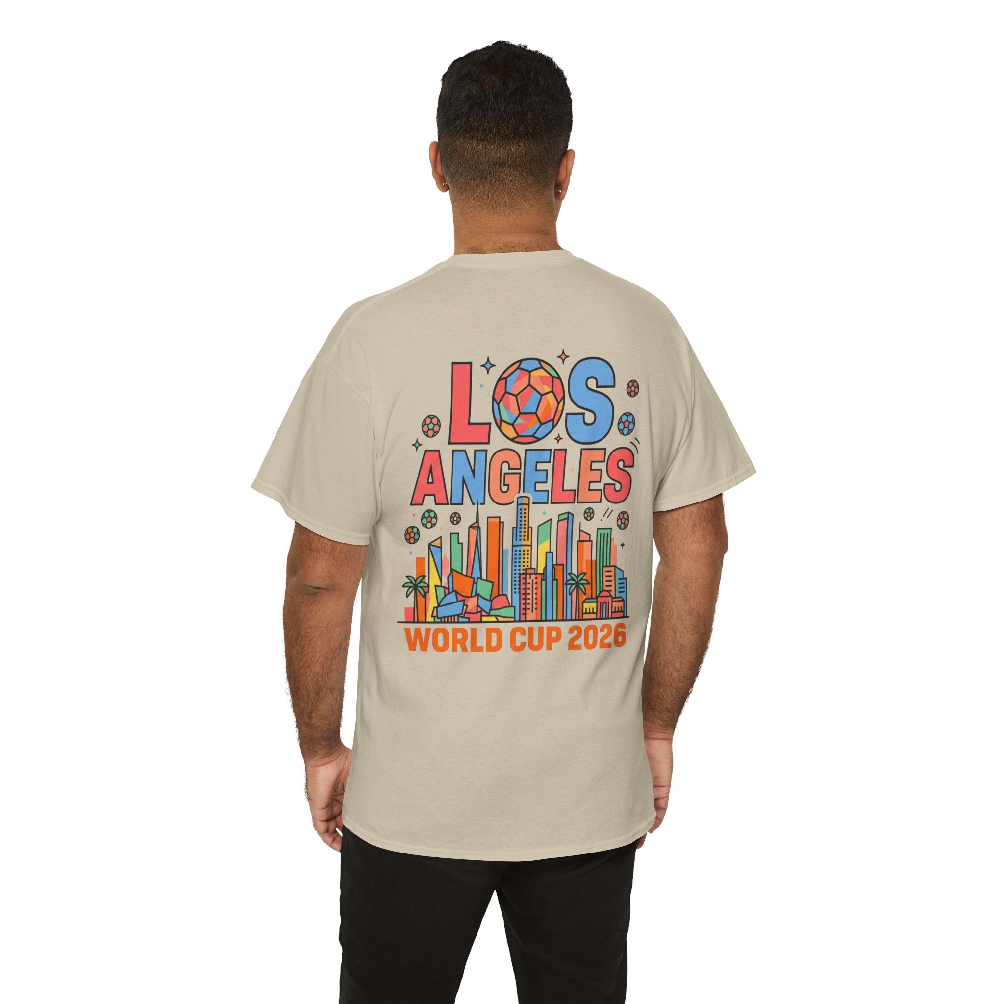 Los Angeles Skyline World Cup 2026 Tee | Soccer Ball City Design