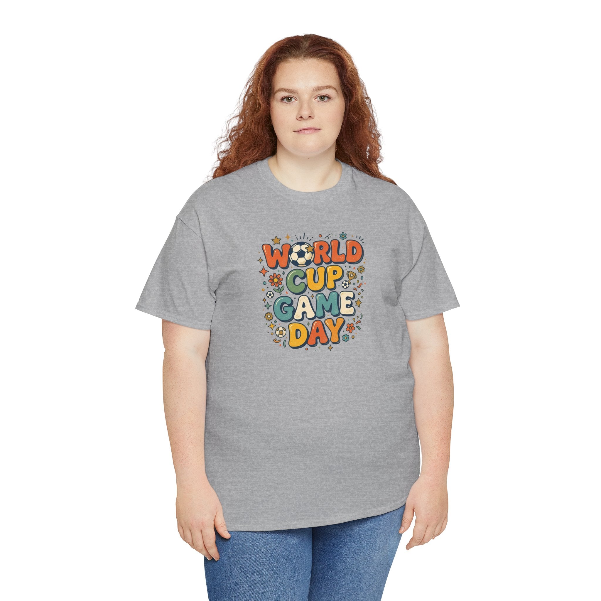 World Cup Game Day T-Shirt | Soccer Football Fan Tee, Retro Bubble Letter Design