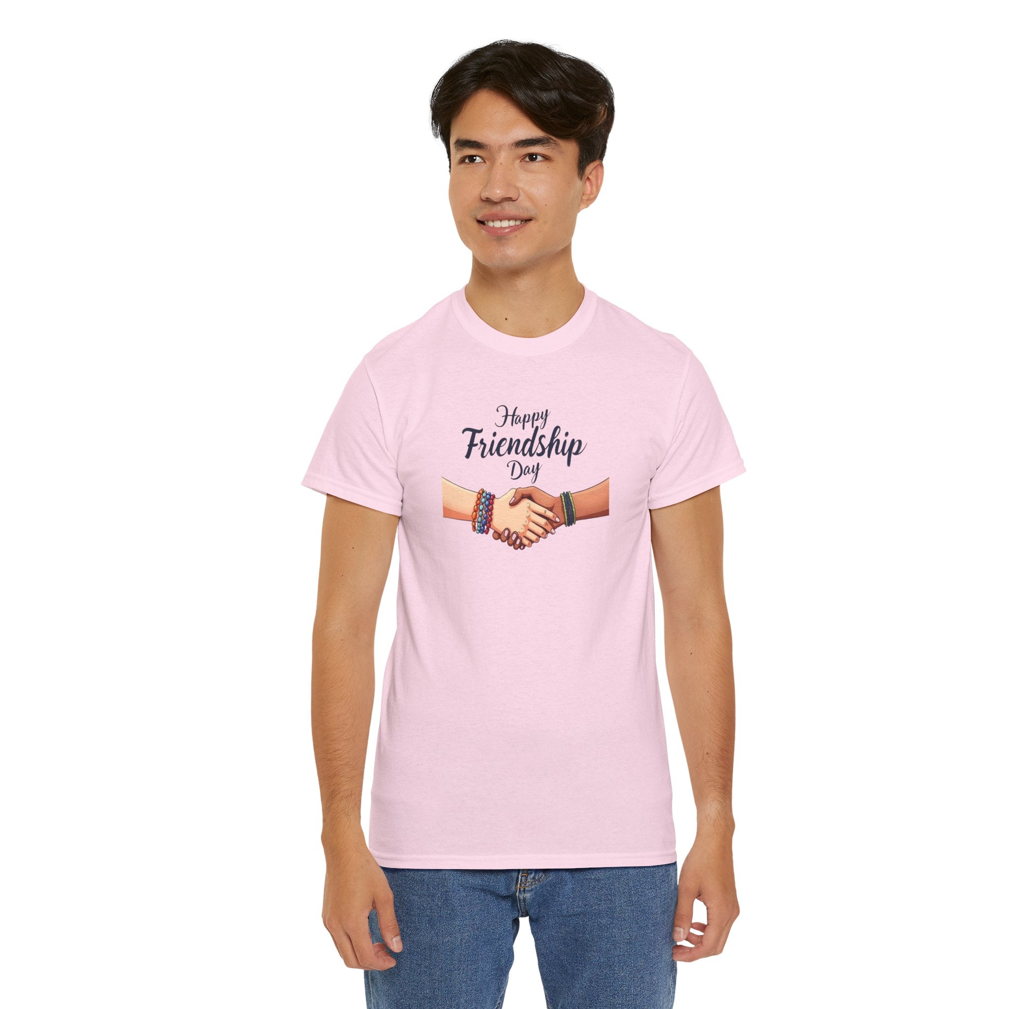 Happy Friendship Day Handshake Tee | Friendship Graphic T-Shirt