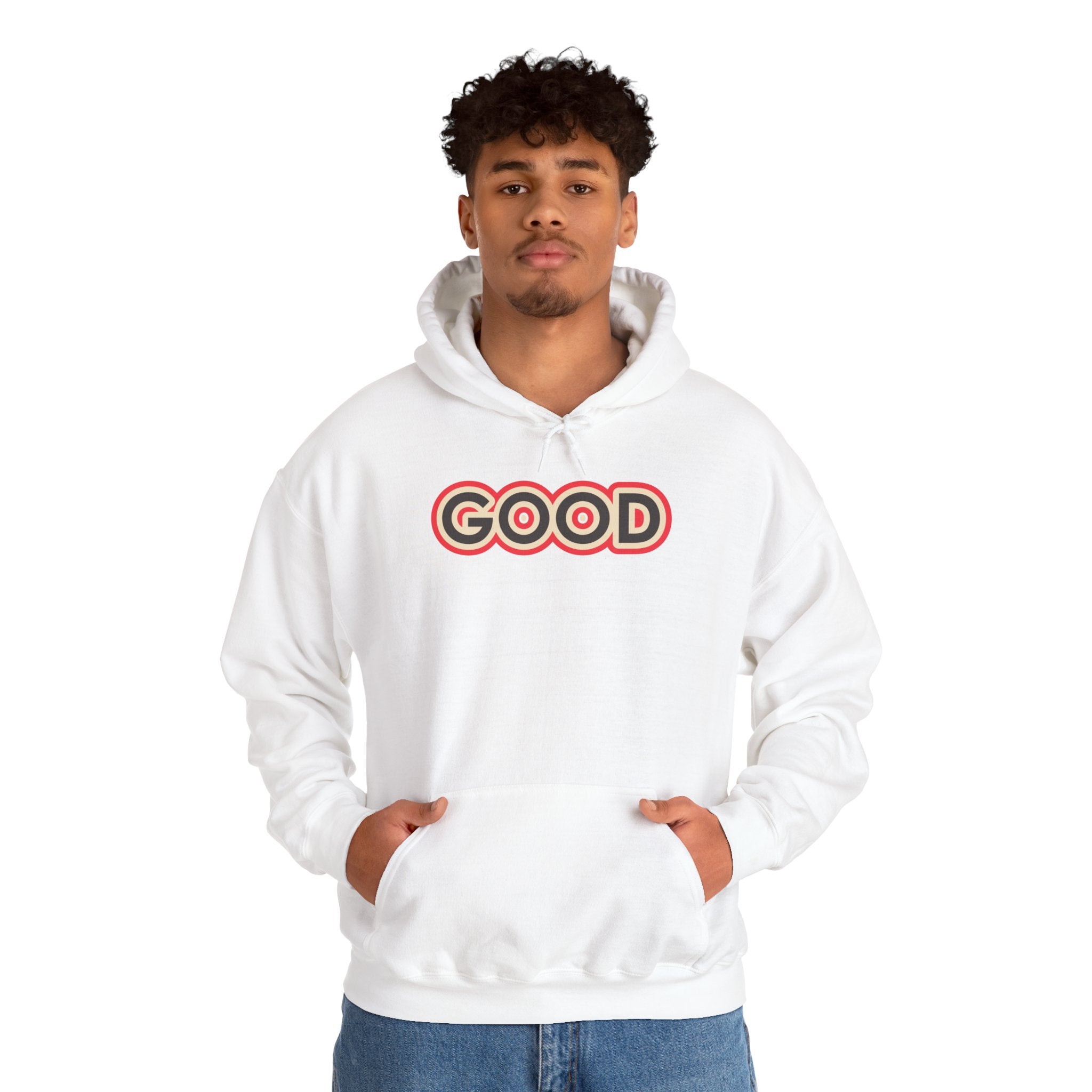 GOOD Retro Logo Hoodie | Positive Message, 70s Style Graphic