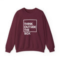 Think Outside The Box Sweatshirt | Graphic Typography Crewneck