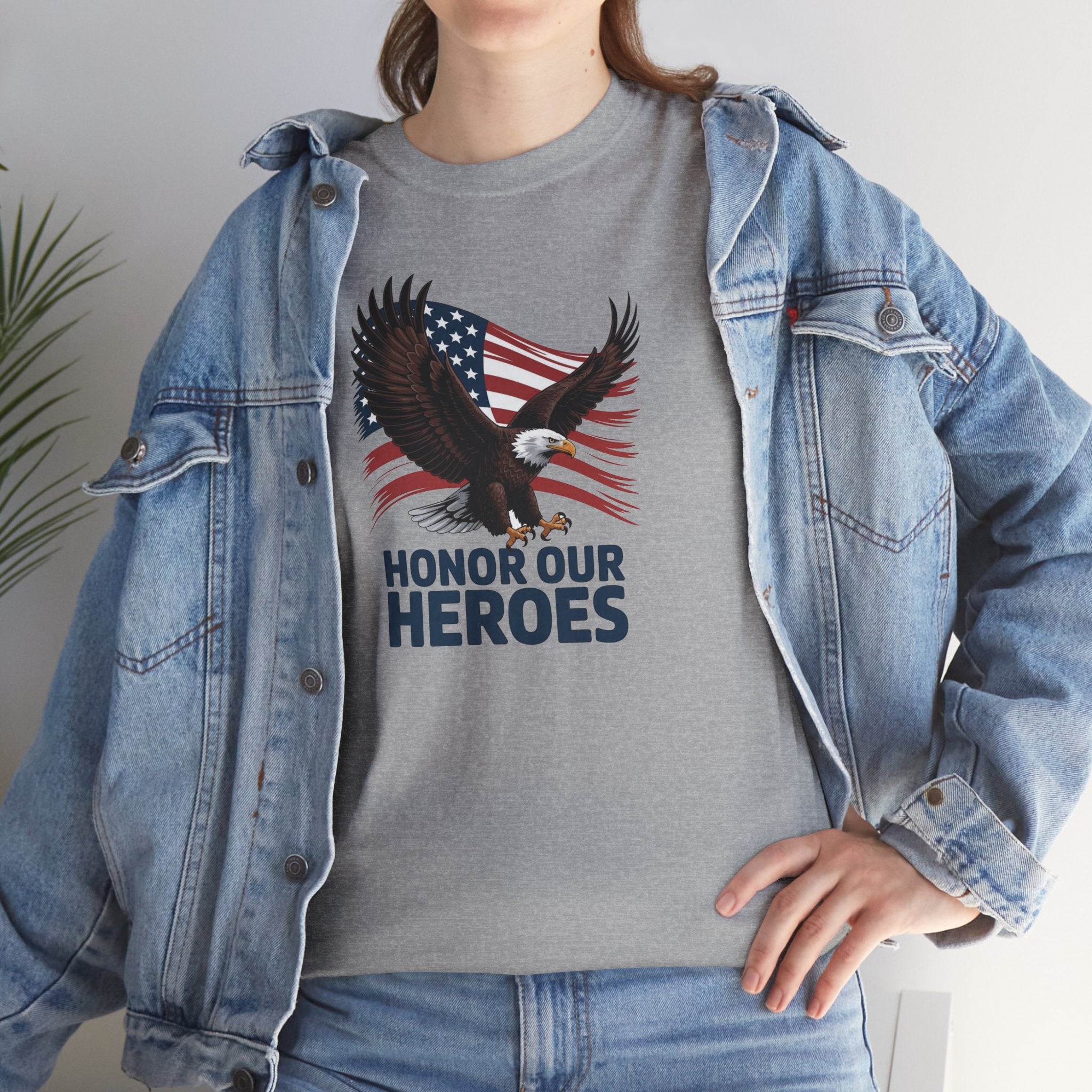 Honor Our Heroes Eagle T-Shirt | American Flag Patriotic Tee