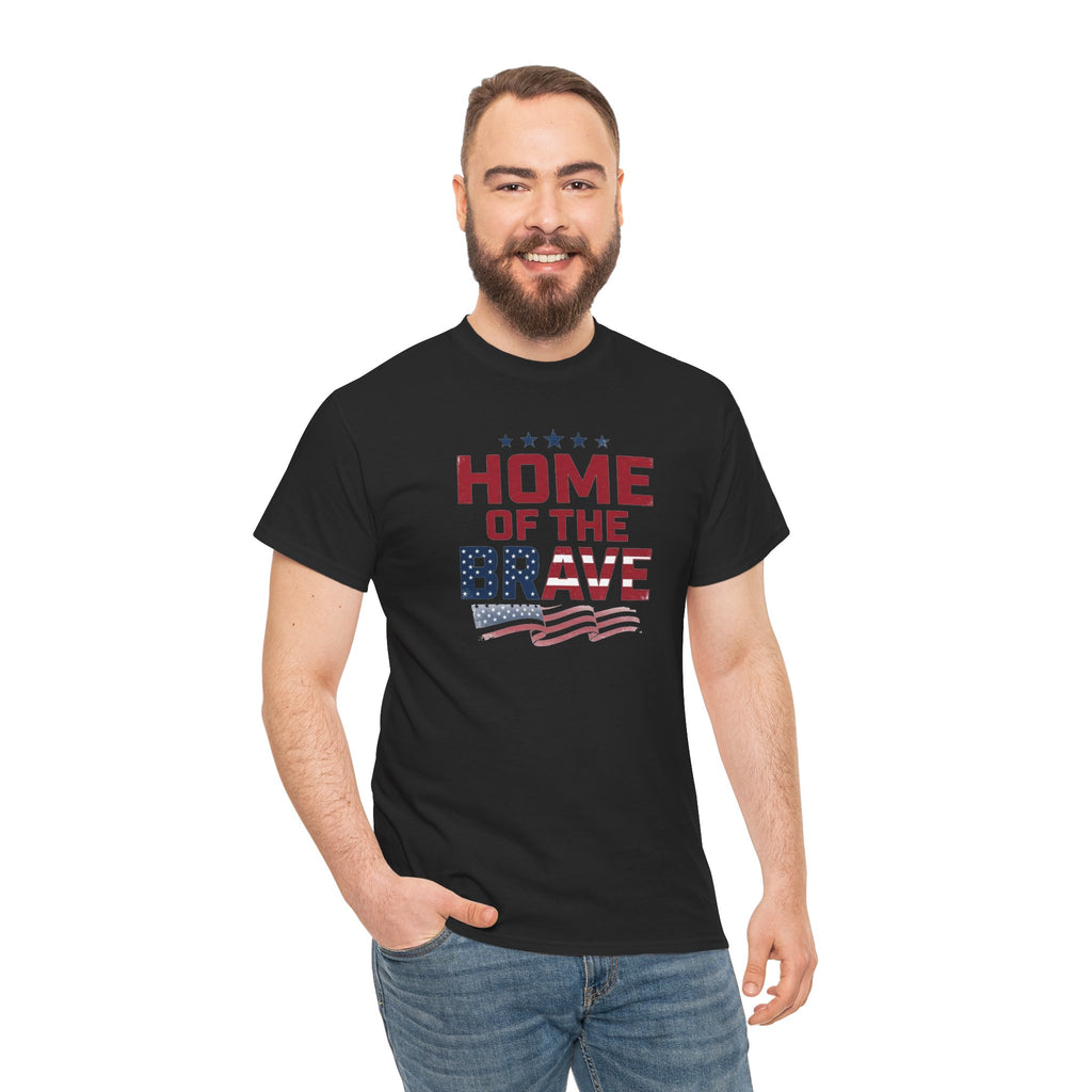 Home of the Brave T-Shirt | American Flag Patriotic Tee