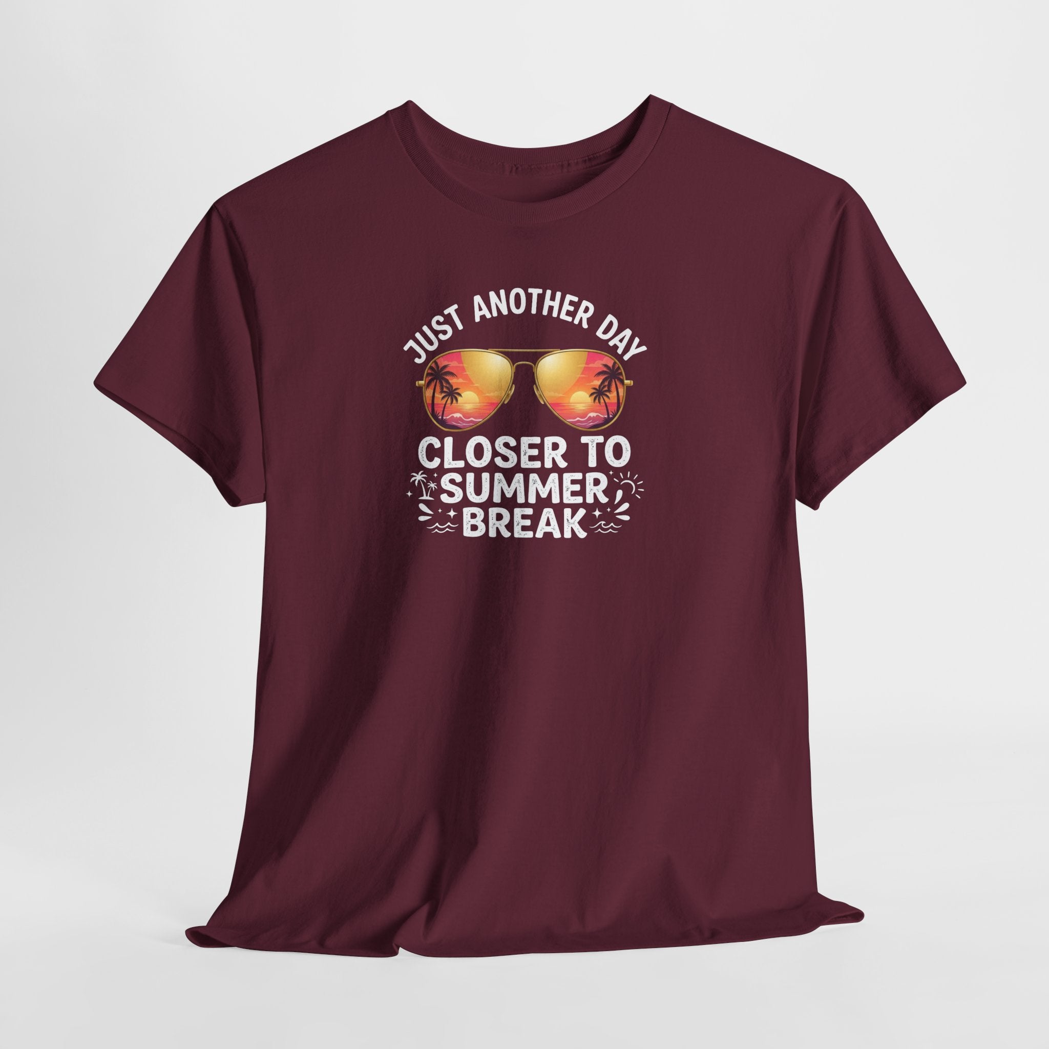 Just Another Day Closer to Summer Break T-Shirt | Peach Sunglasses School Vibes