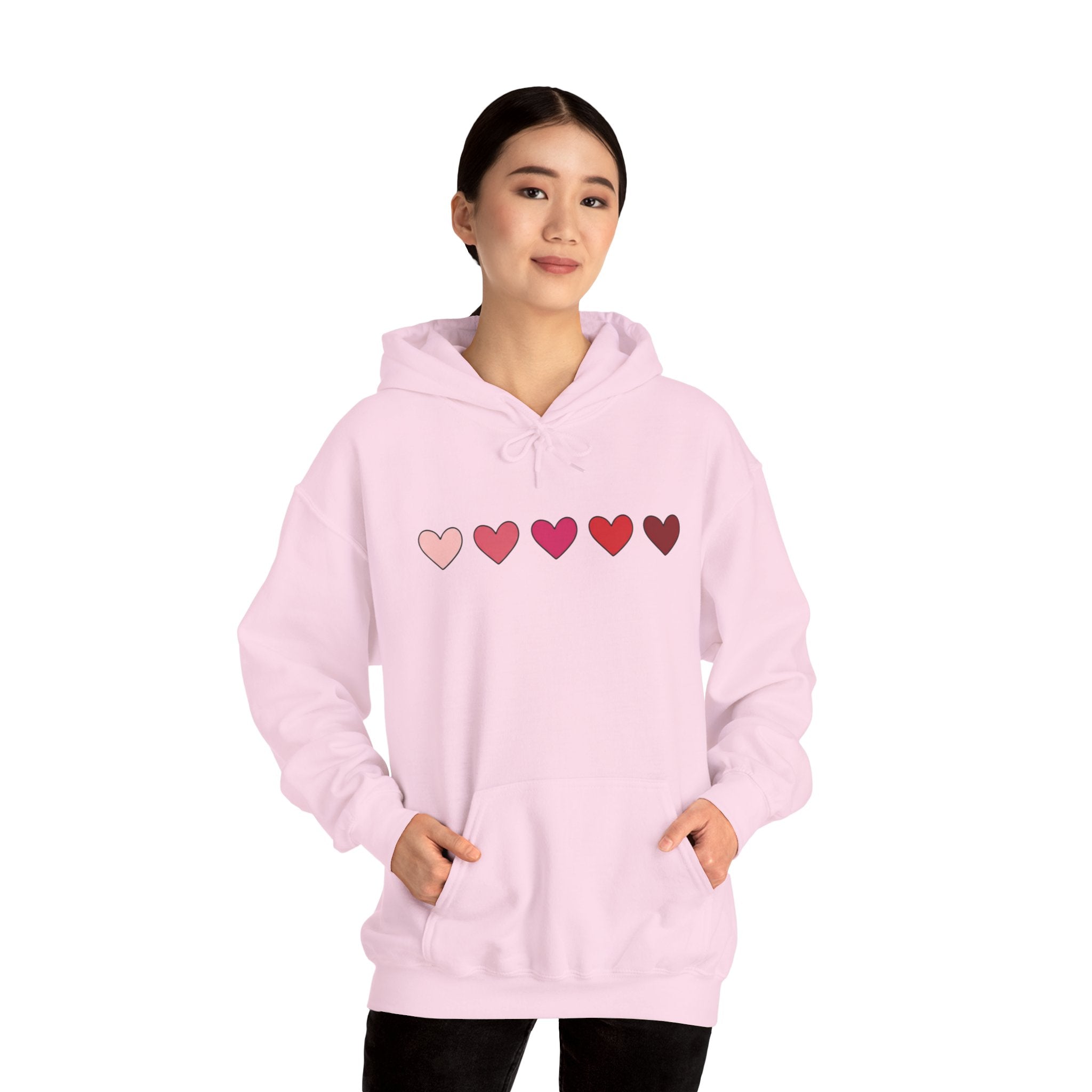 Valentine's Day Heart Hoodie | Minimal Gradient Hearts Design