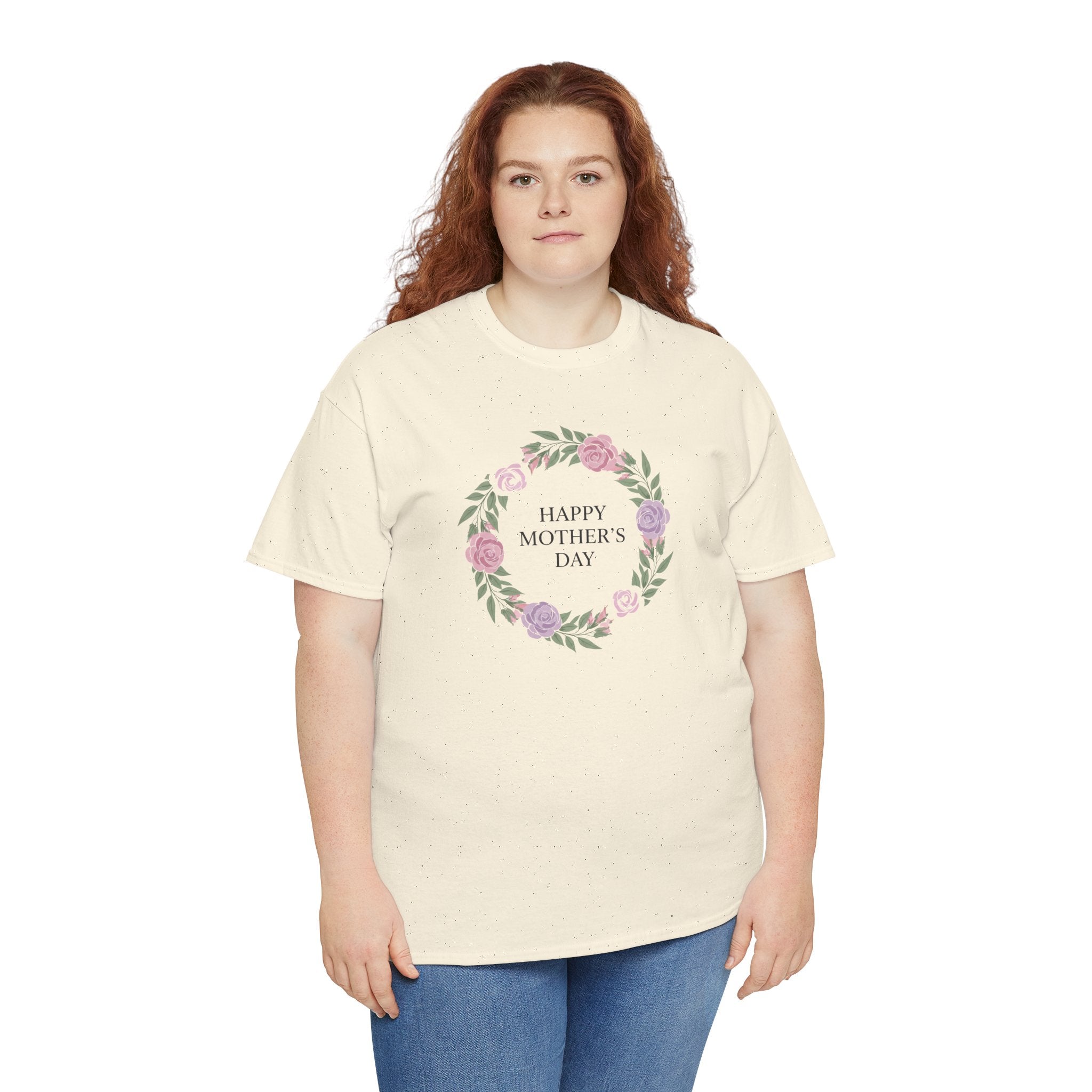 Happy Mother's Day floral wreath T-Shirt | Mother's Day shirt