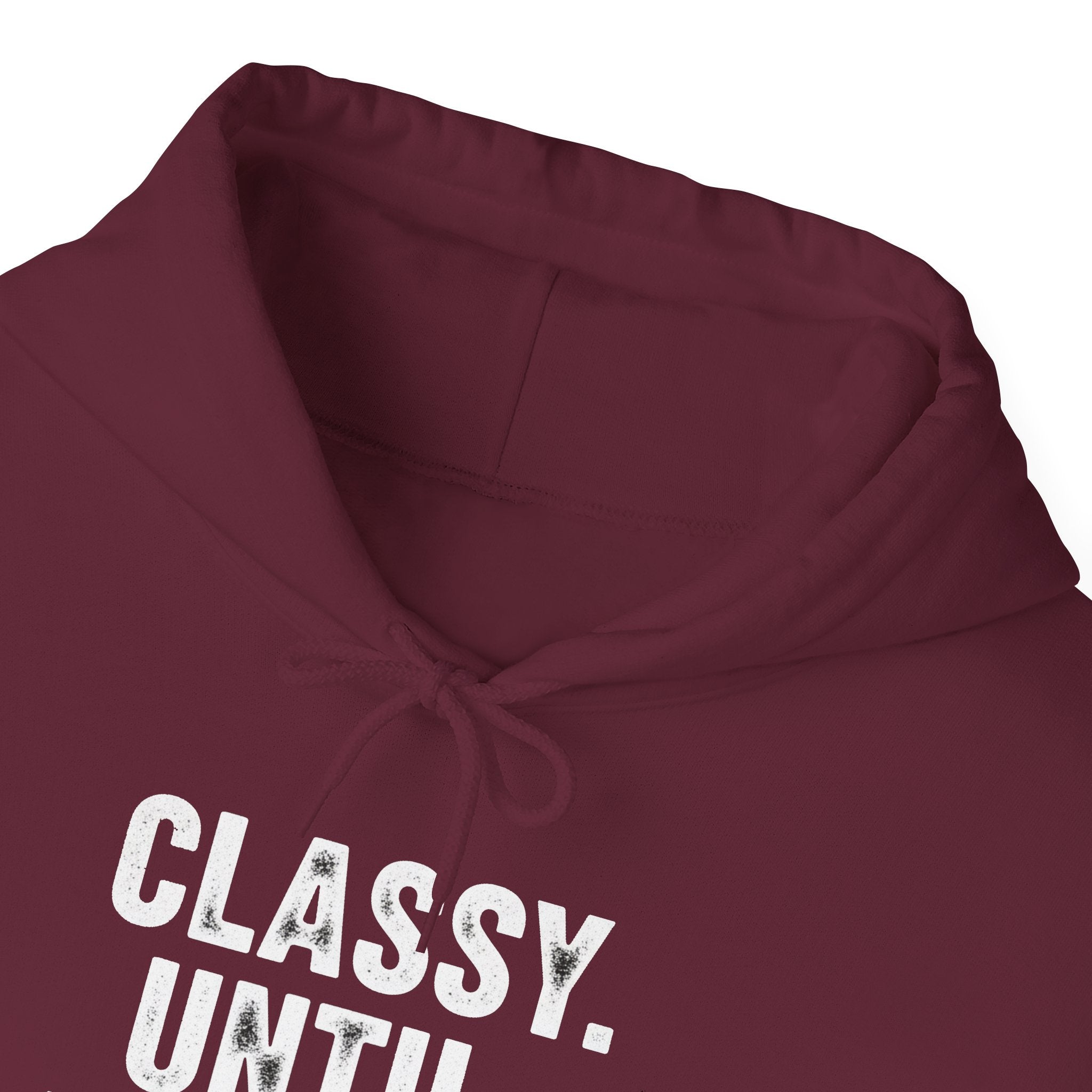 Classy Until Kickoff Hoodie | Football Mom Dad Tailgate Sweatshirt