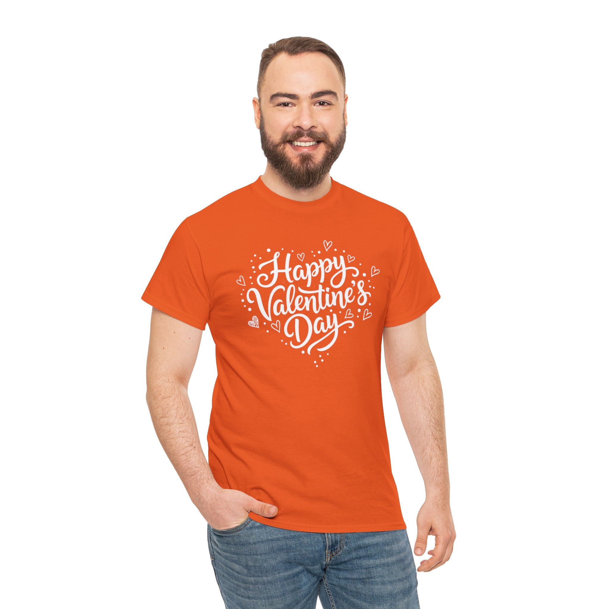 Happy Valentine's Day T-Shirt | Heart Script Design, Valentine's Apparel