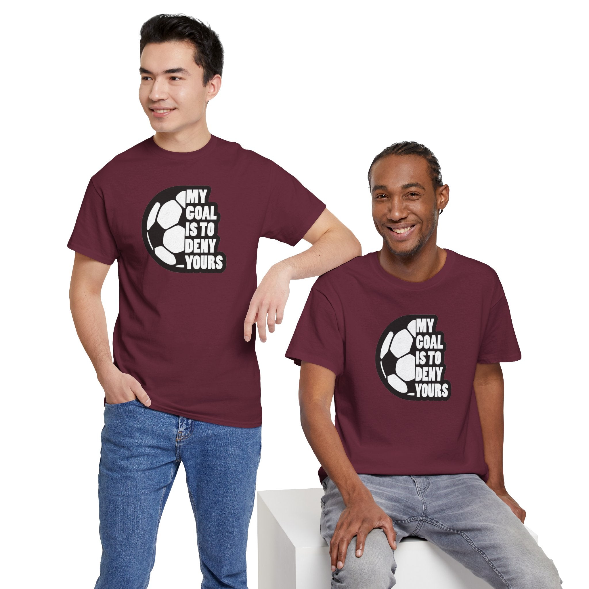 My Goal Is To Deny Yours Soccer Tee | Soccer Ball Graphic Shirt