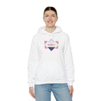 Presidents Day Diamond Flag Hoodie | Patriotic Red White Blue