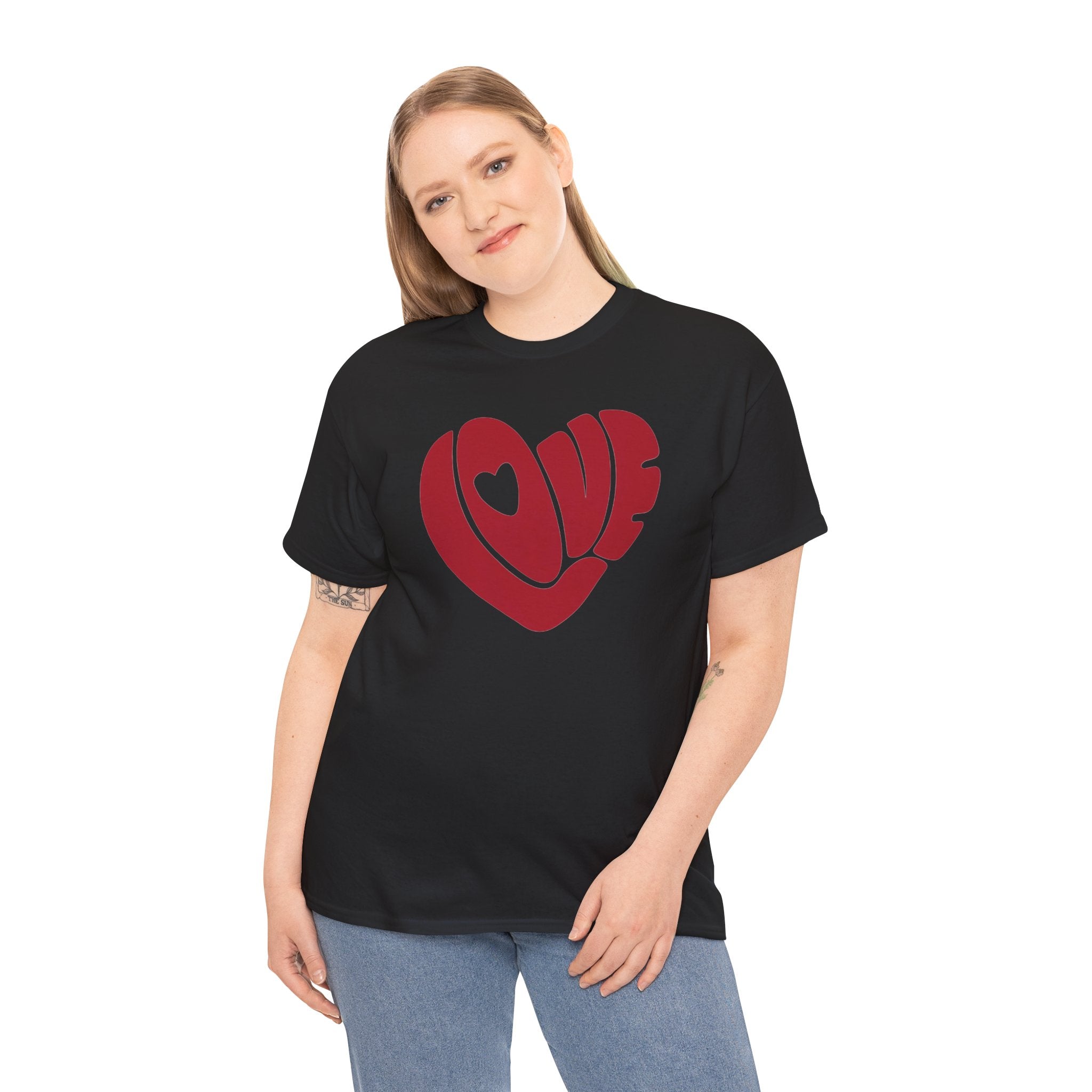 Valentine's Day Retro Love Heart Graphic T-Shirt