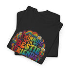 Twinning With My Bestie Friends tee | Rainbow Retro Peace Sign design