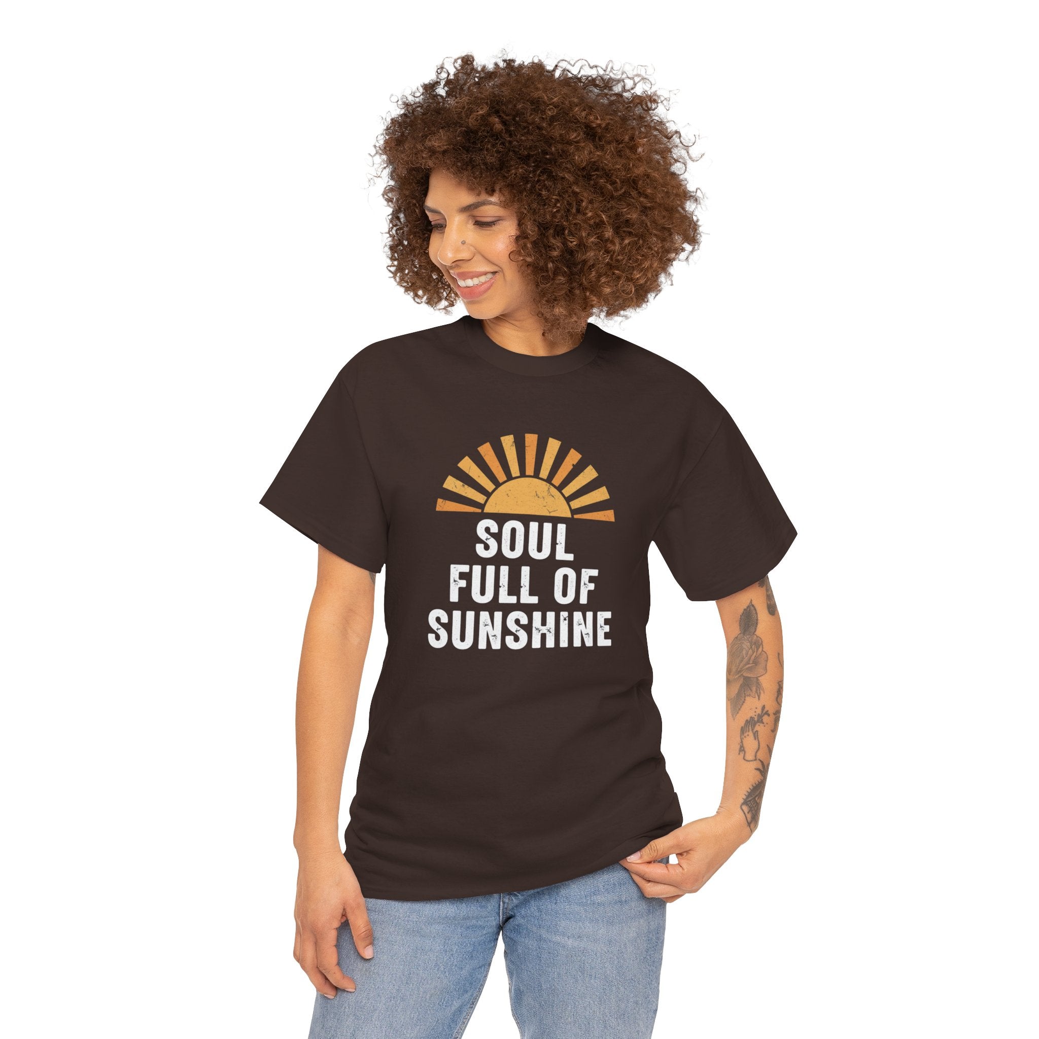 Soul Full of Sunshine T-Shirt | Retro Sunrise Typography
