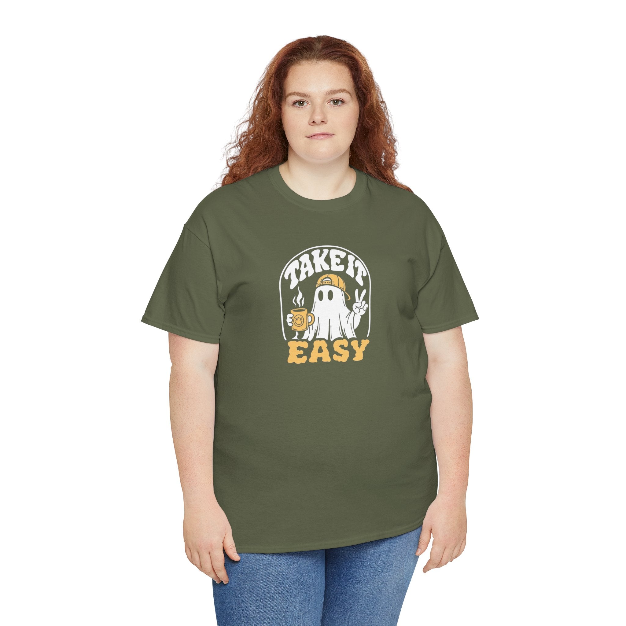 Take It Easy ghost graphic tee | spooky retro vibe