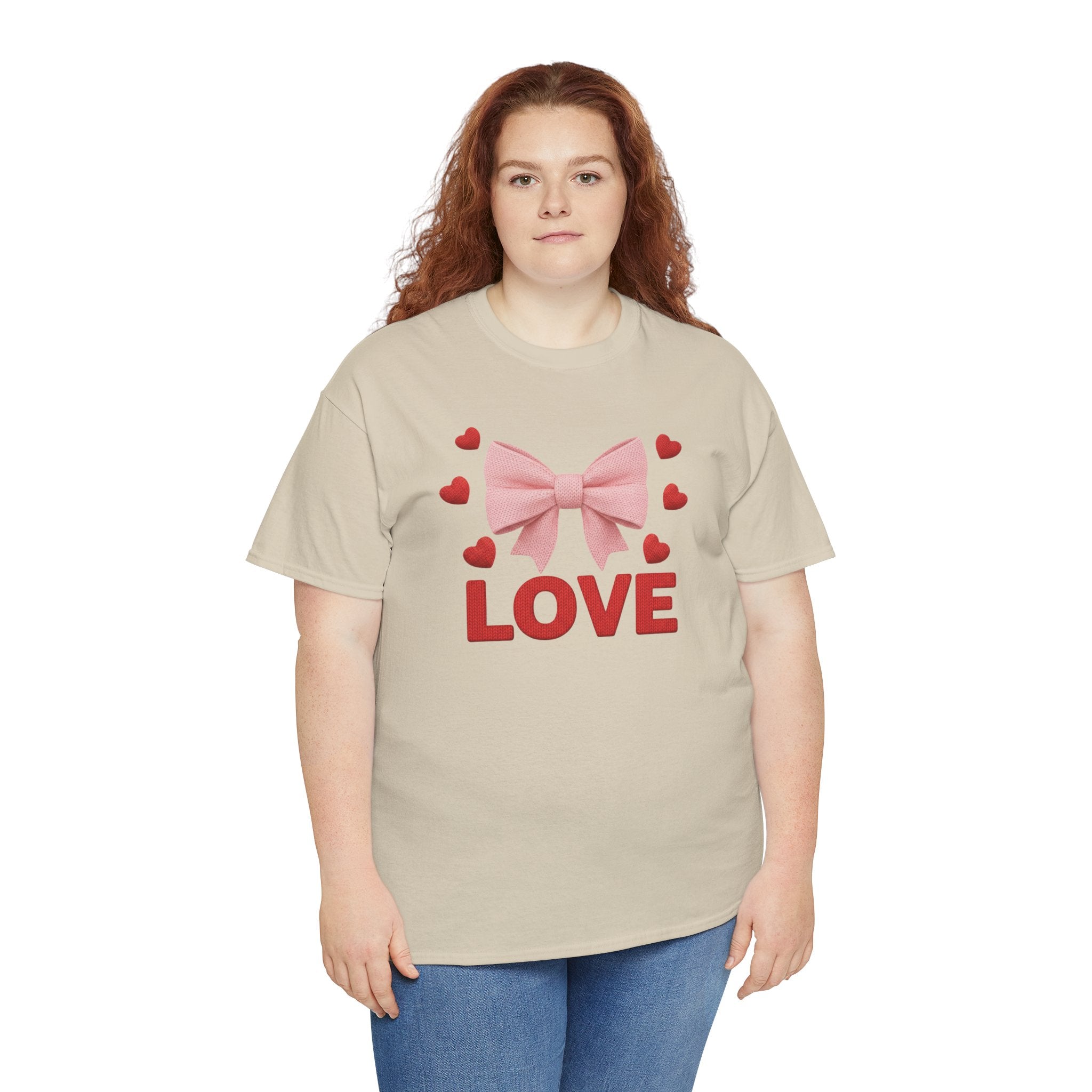 Valentine's Day Gift T-Shirt - Cute LOVE Bow Design